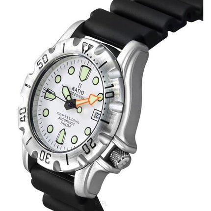 Ratio FreeDiver Professional 500M Sapphire White Dial Automatic 32BJ202A-WHT Men's Watch