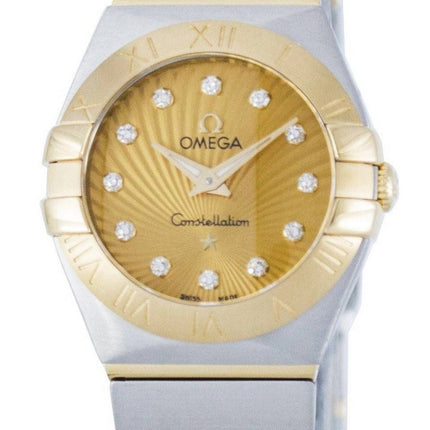 Omega Constellation Quartz Diamond Accent Power Reserve 123.20.24.60.58.001 Women's Watch
