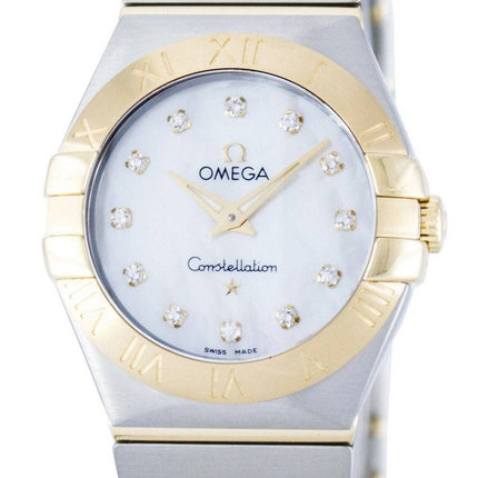 Omega Constellation Quartz Diamond Accent Power Reserve 123.20.27.60.55.002 Women's Watch
