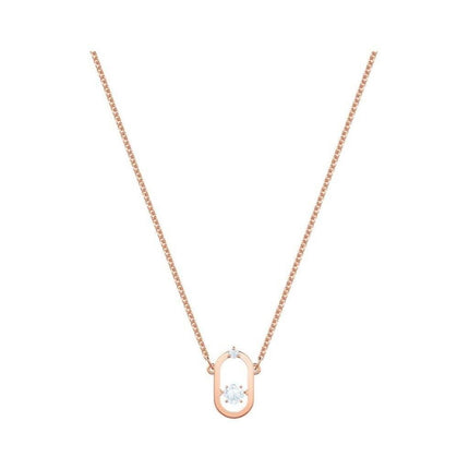 Swarovski Sparkling Dancing Cubic Zirconia Stone Rose Gold Tone Plated Necklace 5468084 For Women