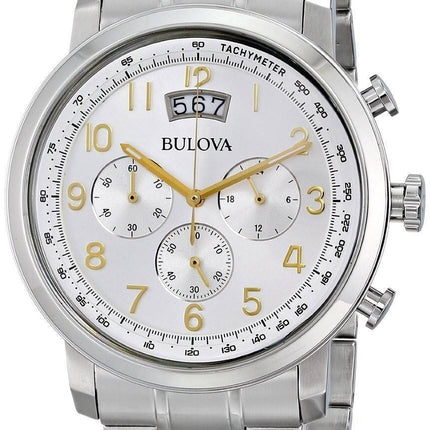 Bulova Chronograph Silver Dial 96B201 Mens Watch