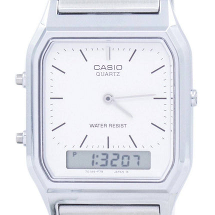 Casio Vintage Dual Time Alarm Quartz Analog Digital AQ-230A-7DMQ AQ230A-7DMQ Men's Watch