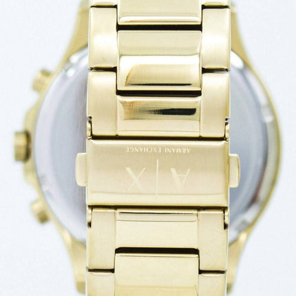 Armani Exchange Quartz Gold-Tone Chronograph Black Dial AX2137 Mens Watch