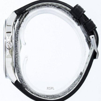 Armani Exchange Quartz Black Dial Black Leather Strap AX2149 Men's Watch
