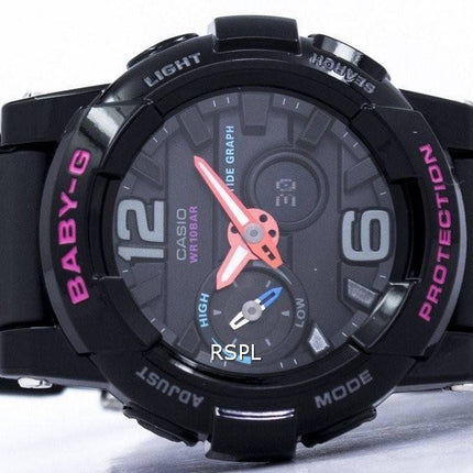 Casio Baby-G Shock Resistant Tide Graph Analog Digital BGA-180-1B Women's Watch