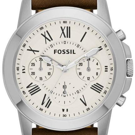 Fossil Grant Chronograph Brown Leather Strap FS4839 Mens Watch
