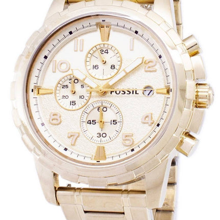 Fossil Dean Chronograph Gold Tone Stainless Steel FS4867 Mens Watch
