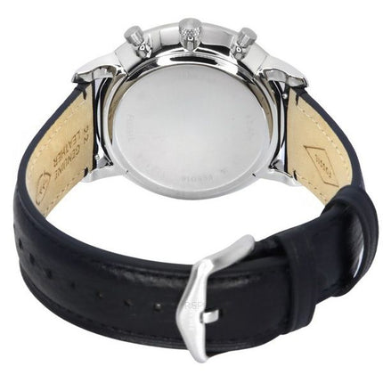 Fossil Neutra Chronograph Black LiteHide Leather Strap Burgundy Dial Quartz FS6016 Men's Watch