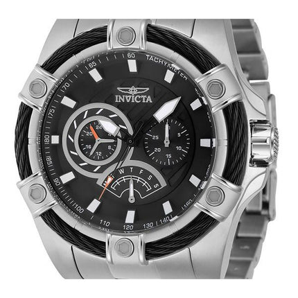Invicta Bolt Retrograde GMT Stainless Steel Black Dial Quartz 46863 100M Men's Watch