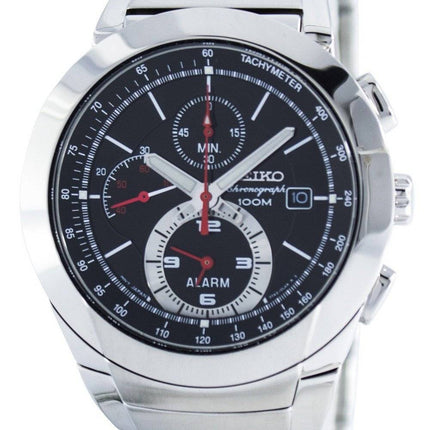 Seiko Chronograph Quartz Alarm Tachymeter SNAB33 SNAB33P1 SNAB33P Men's Watch