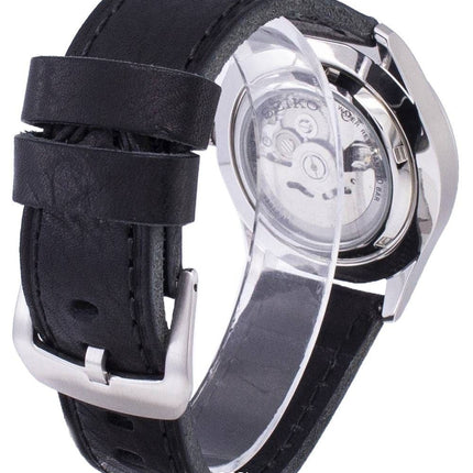Seiko 5 Sports Automatic Ratio Black Leather SNZG11K1-LS8 Men's Watch
