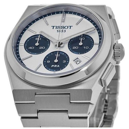 Tissot PRX T-Classic Chronograph White Dial Automatic T137.427.11.011.01 100M Mens Watch