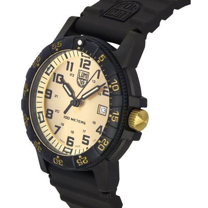 Luminox Sea Turtle Giant Plastic Strap Gold Dial Quartz XS.0325.GP 100M Men's Watch