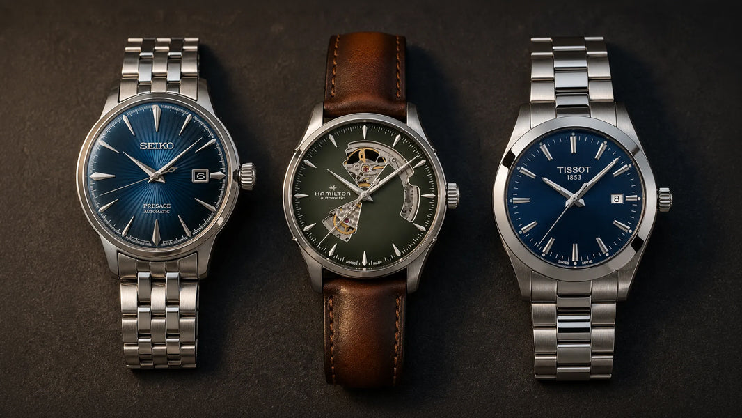 Seiko Presage SRPE45, Hamilton Jazzmaster Performer, Tissot Gentleman