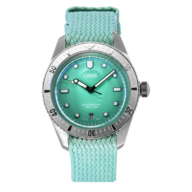 Oris Divers Sixty-Five Cotton Candy Mint Green Dial Automatic 01-733-7771-4057-07-3-19-03S 100M Unisex Watch