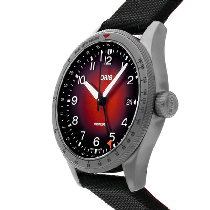 Oris Big Crown ProPilo GMT Fabric Strap Red Dial Automatic 01 798 7773 4268-07 3 20 14GLC 100M Men's Watch