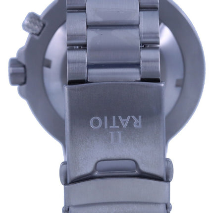 Ratio FreeDiver Black Dial Stainless Steel Quartz 1050MD93-02V-BLK 1000M Mens Watch