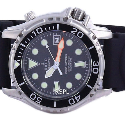 Ratio FreeDiver Helium Safe 1000M Stainless Steel Automatic 1066KE20-33VA-BLK Men's Watch