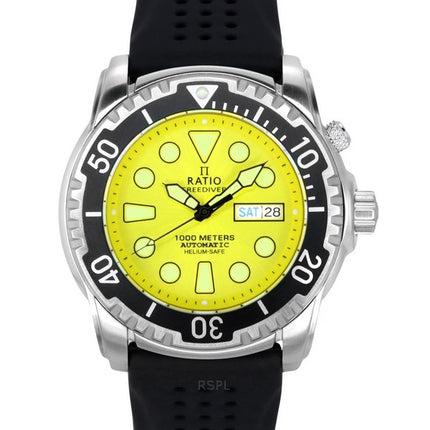 Ratio FreeDiver Version 03 Helium Safe 1000M Automatic Yellow Dial 1068HA90-34VA-YLW-V03 Men's Watch