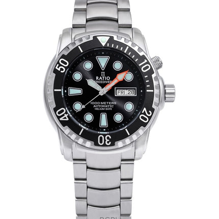 Ratio FreeDiver Helium-Safe 1000M Sapphire Automatic 1068HA96-34VA-BLK Men's Watch