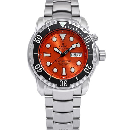 Ratio FreeDiver Helium-Safe 1000M Sapphire Automatic 1068HA96-34VA-ORG Men's Watch