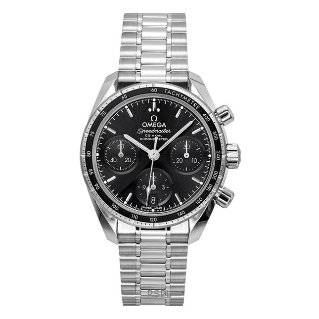Omega Speedmaster Chronograph Stainless Steel Black Dial Automatic 324.30.38.50.01.001 100M Men's Watch