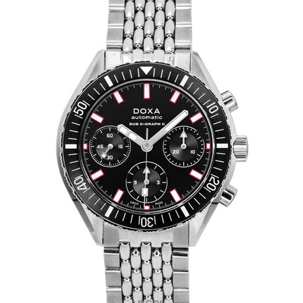 Doxa Sub 200 C-Graph II Sharkhunter Black Dial Automatic Diver's 797.10.101.10 200M Men's Watch With Extra Strap