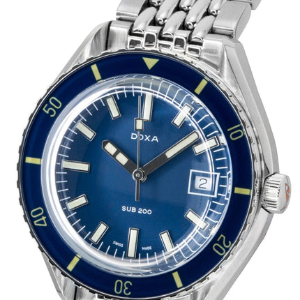 Doxa Sub 200 Caribbean Stainless Steel Blue Dial Automatic Diver's 799.10.201.10 200M Men's Watch