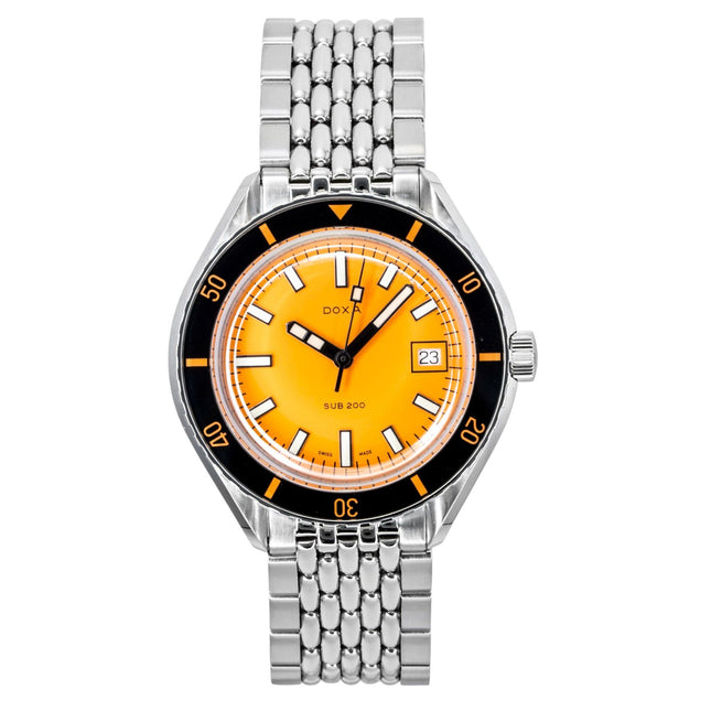 DOXA SUB 200 Divingstar Stainless Steel Yellow Dial Automatic Diver's 799.10.361.10 200M Men's Watch