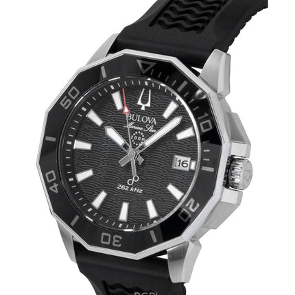 Bulova Marine Star Precisionist Silicone Strap Black Dial Quartz Diver's 96B432 200M Men's Watch
