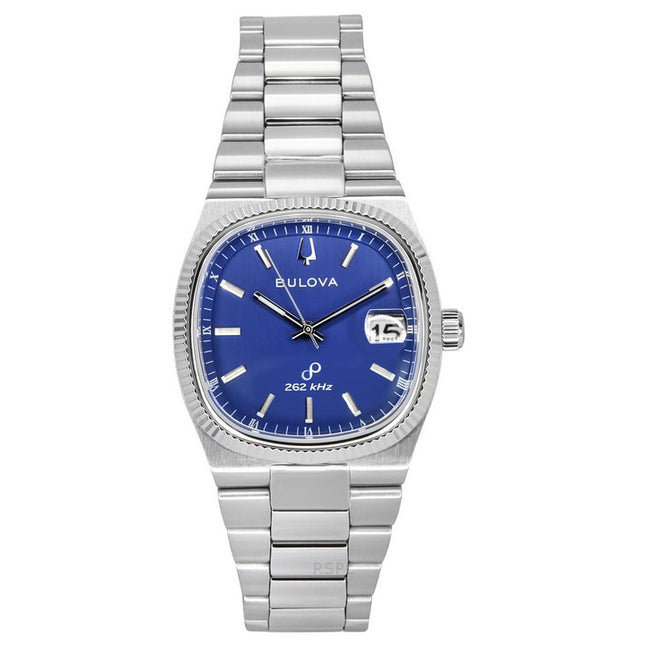 Bulova Classic Super Seville Stainless Steel Blue Dial Quartz 96B440 Men's Watch