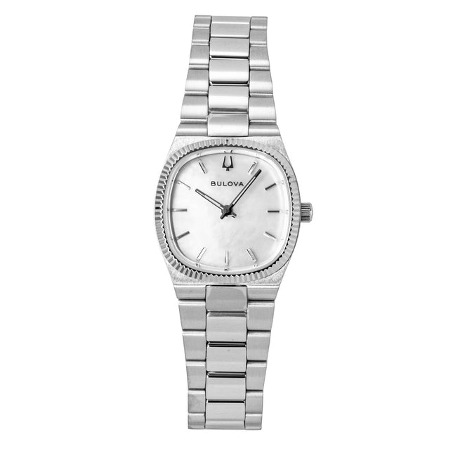 Bulova Super Seville Stainless Steel Mother Of Pearl Dial Quartz 96L353 Women's Watch