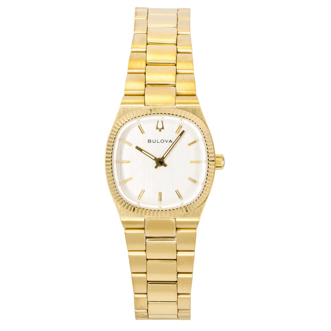 Bulova Super Seville Mini Gold Tone Stainless Steel Silver Dial Quartz 97L189 Women's Watch