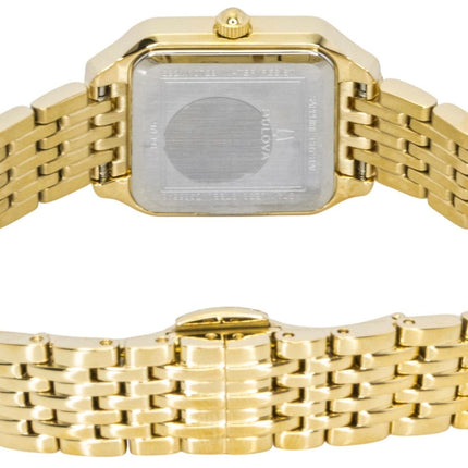 Bulova Sutton Square Gold Tone Stainless Steel Gold Dial Quartz 97L191 Women's Watch