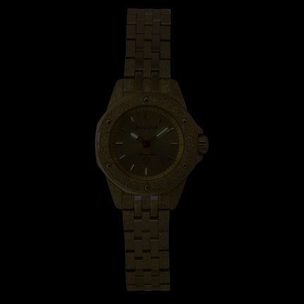 Bulova Marine Star Marc Anthony Stainless Steel Gold Dial Quartz 97L192 100M Women's Watch