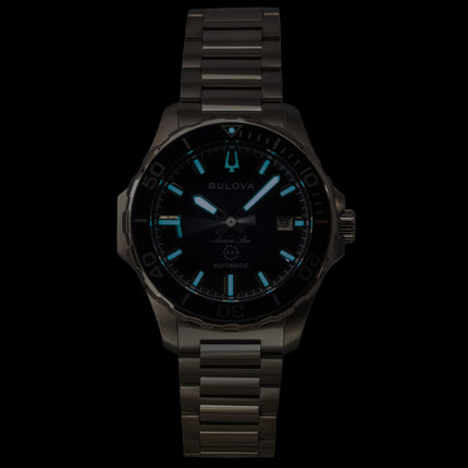 Bulova Marine Star Stainless Steel Blue Dial Automatic Diver's 98B466 200M Men's Watch