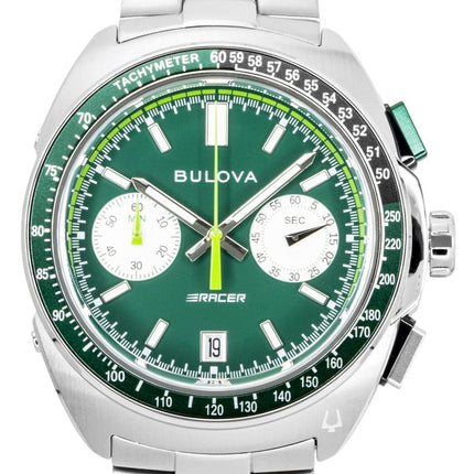 Bulova Racer Chronograph Stainless Steel Green Dial Quartz 98B468 Men's Watch