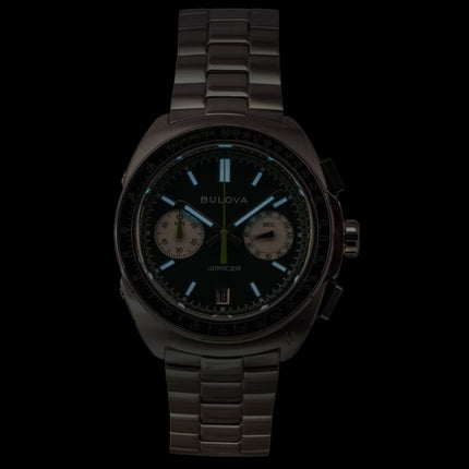 Bulova Racer Chronograph Stainless Steel Green Dial Quartz 98B468 Men's Watch