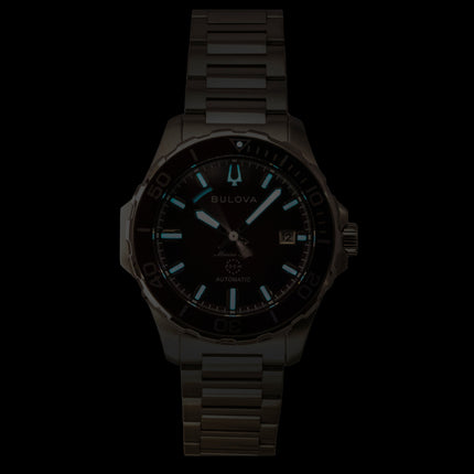 Bulova Marine Star Stainless Steel Red Dial Automatic Diver's 98B472 200M Men's Watch