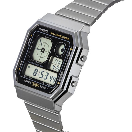 Casio Vintage Digital Stainless Steel Quartz A130WE-1A Unisex Watch