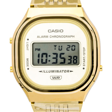 Casio Digital Gold Tone Stainless Steel Quartz A140WEG-9A Unisex Watch