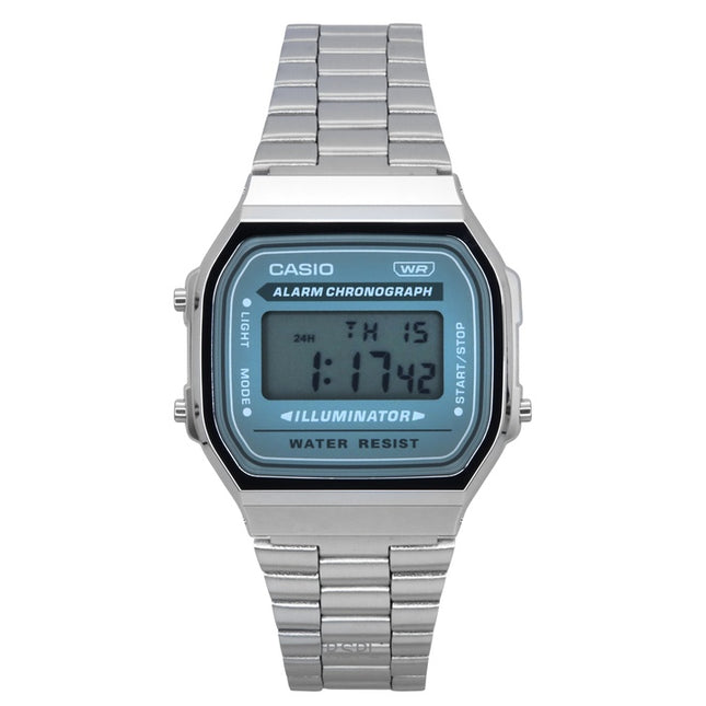 Casio Vintage Digital Stainless Steel Bracelet Quartz A168WA-3A Men's Watch
