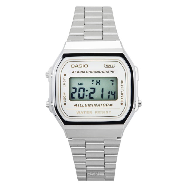 Casio Vintage Digital Stainless Steel Bracelet Quartz A168WA-8 Unisex Watch