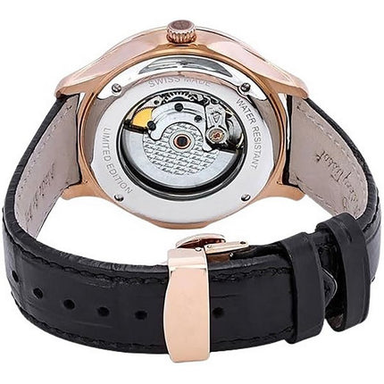 Mathey-Tissot Edmond Automatic Limited Edition Leather Strap Black Dial AC1886CN Men's Watch