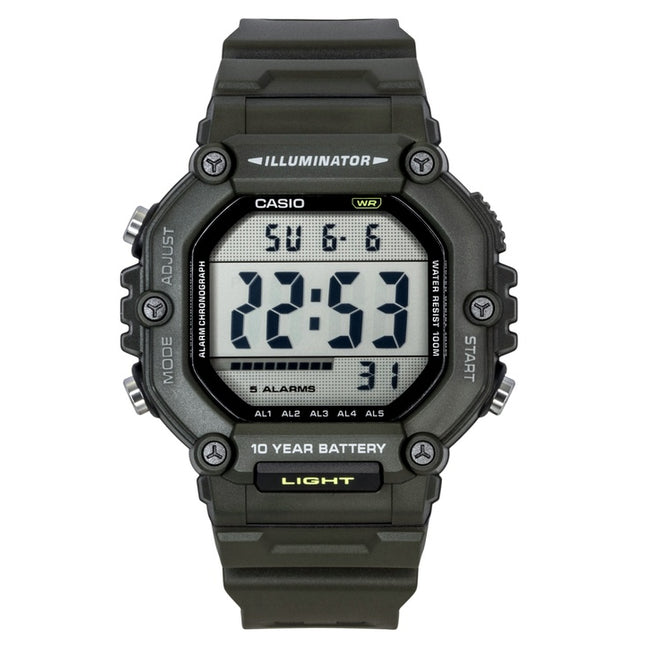 Casio Digital Extra Long Resin Strap Quartz AE-1600HX-3AV 100M Unisex Watch