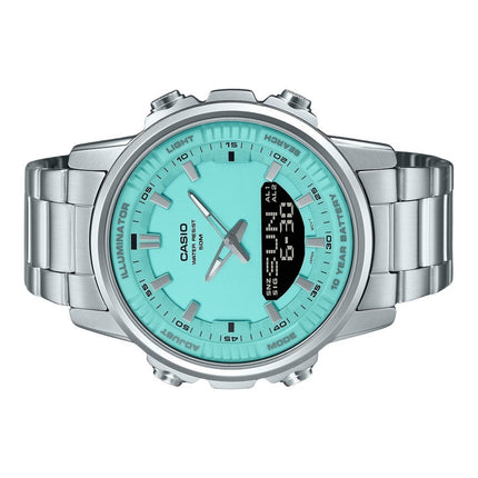 Casio Analog Digital Combination Stainless Steel Turquoise Dial Quartz AMW-880D-2A2V Men's Watch