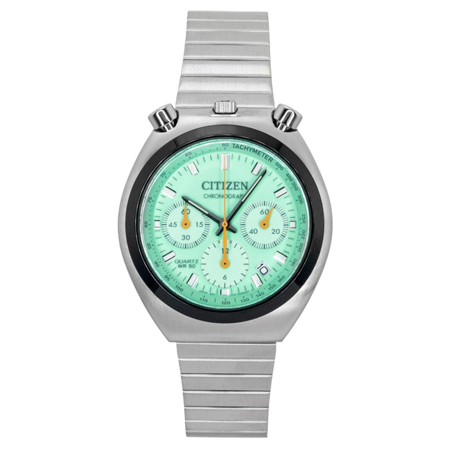 Citizen Tsuno Bullhead Chronograph Stainless Steel Green Dial Quartz AN3660-73X Men's Watch