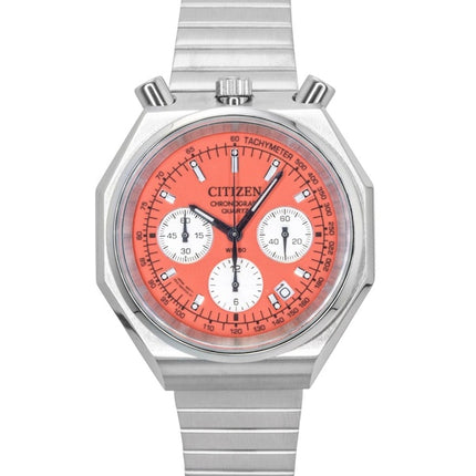 Citizen Bullhead Chronograph Stainless Steel Orange Dial Quartz AN3700-89Z Men's Watch