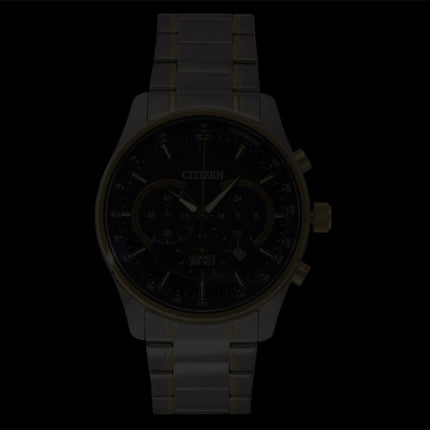 Citizen Chronograph Two Tone Stainless Steel Blue Dial Quartz AN8194-51L 100M Men's Watch