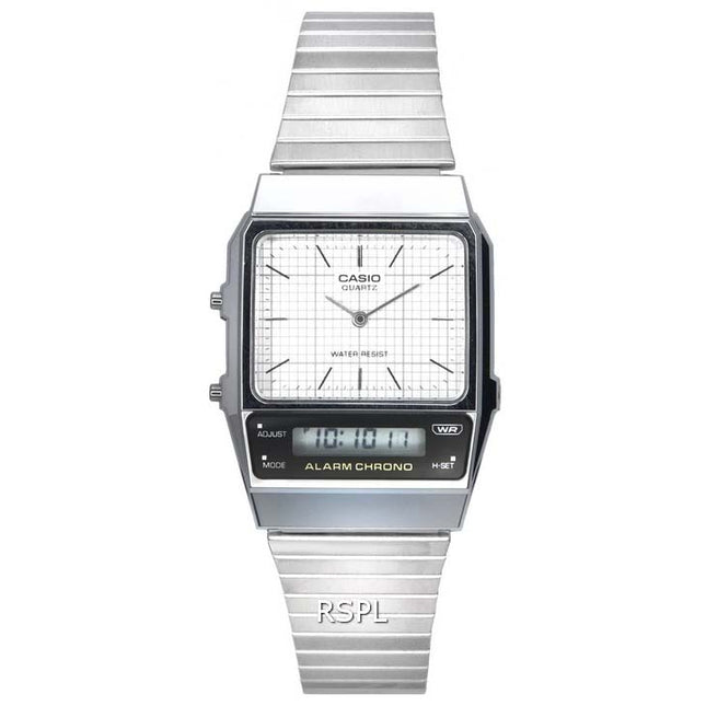 Casio Vintage Analog Digital White Dial Quartz AQ-800E-7A AQ800E-7 Unisex Watch